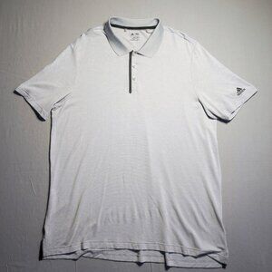 Adidas active wear golf polo shirt men's size 2XL grey pattern fabric